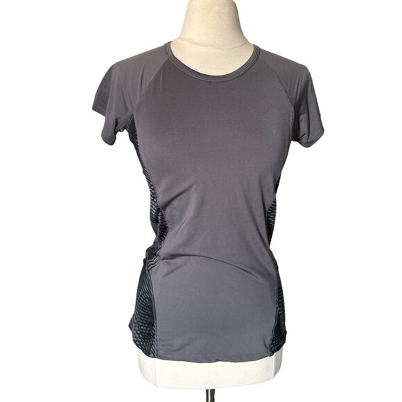 Reebok Women's Performance Athletic  Gray Black Workout Top Sz Small‎ - Picture 2 of 7